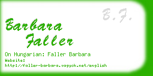 barbara faller business card